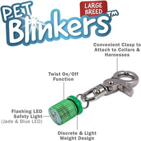 img 3 attached to Flipo Group Pet Blinkers Clip-On LED Safety Lights for Dogs and Cats - Color Changing, Blinking LED Collar Safety Lights with Included Batteries