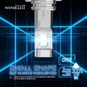 img 1 attached to 🔆 Беспроводные лампы NINEO LED Hb3 в комплекте All-in-One - Набор из 2 штук, 10000LM 60W яркие чипы без вентилятора 6500K холодного белого цвета, замена галогеновых ламп