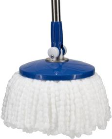 img 1 attached to Top-Notch Value: 3 Pack Spin Mop Replacement Head Refill - 6.3 inch Round Size in Purple White
