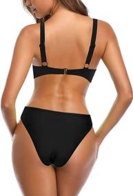 img 3 attached to SHEKINI Womens Bathing V Wired Swimsuits Women's Clothing for Swimsuits & Cover Ups