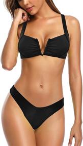 img 1 attached to SHEKINI Womens Bathing V Wired Swimsuits Women's Clothing for Swimsuits & Cover Ups