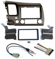 🌍 земля-тауп этойпортная радио-стереоустановка double din для honda civic 2006-2011 - включает провода и адаптер антенны логотип