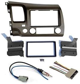 img 4 attached to 🌍 Земля-тауп Этойпортная радио-стереоустановка Double Din для Honda Civic 2006-2011 - включает провода и адаптер антенны