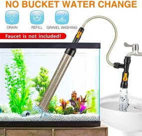 img 3 attached to 🐠 Hygger Bucket-Free Aquarium Water Change Kit - Auto Siphon Pump Gravel Cleaner Tube with Long Hose: Efficient Water Changer Maintenance Tool for Fish Tanks
