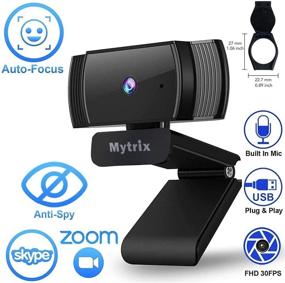 img 3 attached to 📷 AutoFocus 1080p Webcam with Microphone and Privacy Cover - Mytrix Full HD USB Web Camera for PC Mac Laptop Desktop | Noise Reduction | Streaming, Zoom Meeting, Skype, FaceTime, Hangouts, YouTube