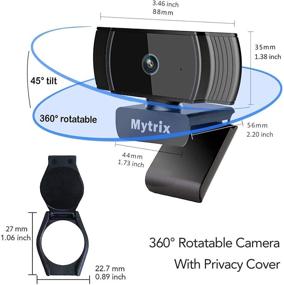 img 2 attached to 📷 AutoFocus 1080p Webcam with Microphone and Privacy Cover - Mytrix Full HD USB Web Camera for PC Mac Laptop Desktop | Noise Reduction | Streaming, Zoom Meeting, Skype, FaceTime, Hangouts, YouTube