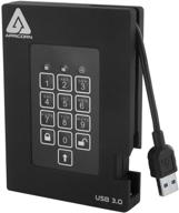 🔒 secure your data with apricorn 2tb aegis padlock fortress fips 140-2 level 2 usb 3.0 hard drive for pin access (a25-3pl256-2000f) logo