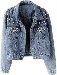 img 4 attached to 🧥 Women's Clothing: Kedera Oversized Jacket with Pearls Beading for Enhanced Style and Comfort