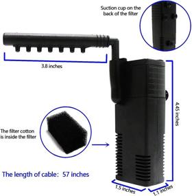 img 3 attached to Silent TARARIUM 3-in-1 Rain Filter: The Perfect Submersible Internal Filter for Betta Fish Tanks, Aquariums, and Turtle Tanks (1-15 Gal)