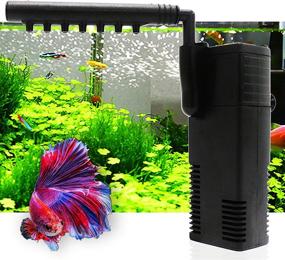 img 4 attached to Silent TARARIUM 3-in-1 Rain Filter: The Perfect Submersible Internal Filter for Betta Fish Tanks, Aquariums, and Turtle Tanks (1-15 Gal)