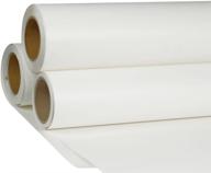 👕 24-inch x 5 yard printable white htv heat transfer vinyl roll - iron on vinyl film for t-shirt fabric, coats, caps, bags, pillowcases, and leather bags (compatible with eco solvent ink) logo