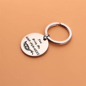 img 2 attached to 👫 PLITI Couple Keychain: Two Peas in a Pod Jewelry, Pea Pod Keyring - A Source of Happiness, Perfect Wedding Gift for Couples