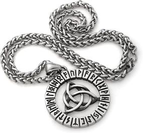 img 1 attached to GUNGNEER Triquetra Necklace Stainless Infinity