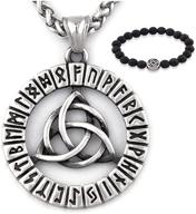 gungneer triquetra necklace stainless infinity logo