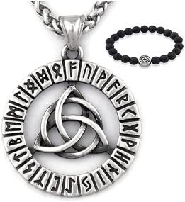 img 4 attached to GUNGNEER Triquetra Necklace Stainless Infinity