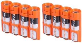 img 1 attached to 🔋 SLAAORG Slimline AA Battery Caddy, Orange, 4 AA Batteries Holder, 2 Pack