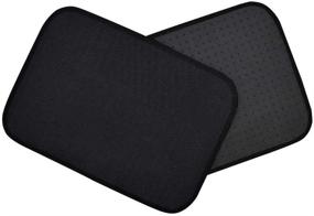 img 1 attached to 🚗 Universal Fit BDK MT-100-BK Classic Carpet Floor Mats - Front & Rear for Car & Auto - Black with Heelpad