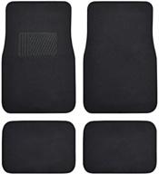 🚗 universal fit bdk mt-100-bk classic carpet floor mats - front & rear for car & auto - black with heelpad logo