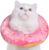 🐱 woiworco adjustable cat recovery collar: cute donut cone collar for wound healing after surgery in kittens & pets logo