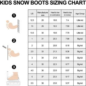 img 3 attached to 👢 BNQ Водонепроницаемые зимние ботинки против скольжения для мальчиков - Обувь в ботинках