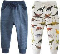 👖 qin orianna cartoon pattern drawstring sweatpants: perfect boys' clothing for comfortable pants logo