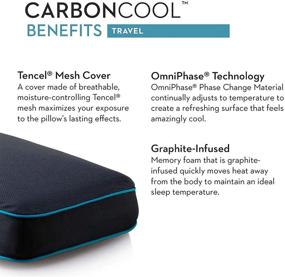 img 3 attached to Ultimate Comfort and Temperature Control with MALOUF CARBONCOOL Plus OMNIPHASE Memory Foam Pillow - Ideal for Travel and Cool Surface Experience