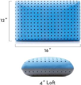 img 2 attached to Ultimate Comfort and Temperature Control with MALOUF CARBONCOOL Plus OMNIPHASE Memory Foam Pillow - Ideal for Travel and Cool Surface Experience