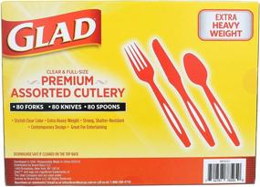 img 1 attached to 🍽️ Glad Disposable Plastic Cutlery: Extra Heavy Duty Assorted Set - 240 Piece Party Utensils