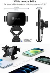 img 3 attached to 📱 Syncwire Car Phone Holder Mount: Upgraded Gravity Mount for iPhone and Samsung Galaxy, Ideal for Air Vent, Fits Smartphones Under 6.7 Inches