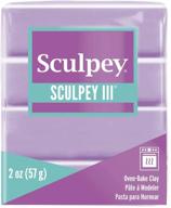 🌸 sculpey iii polymer oven-bake clay, spring lilac - non toxic & great for modeling, sculpting, diy projects - 2 oz. bar logo