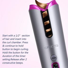 img 3 attached to CINSEER Cordless Automatic Hair Curler - Rechargeable Wireless Auto Curling Iron for Anytime, Anywhere Curls or Waves - Portable Curling Wand for Hair Styling with 6 Temperature & 6 Timer Settings