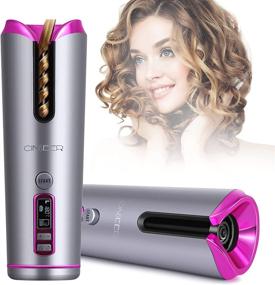 img 4 attached to CINSEER Cordless Automatic Hair Curler - Rechargeable Wireless Auto Curling Iron for Anytime, Anywhere Curls or Waves - Portable Curling Wand for Hair Styling with 6 Temperature & 6 Timer Settings