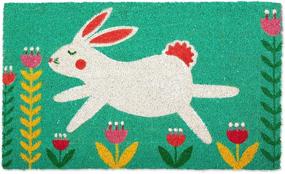 img 4 attached to 🐰 DII Bunny Folk Garden Natural Coir Doormat, 18x30" - Animal Collection