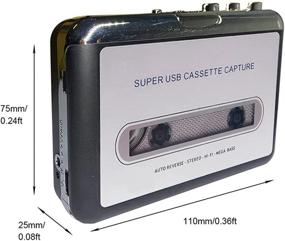 img 2 attached to 🎵 Cassette Tape to MP3 CD Converter: Portable USB Player for Converting Walkman Tapes to MP3 Audio - Compatible with PC & Laptop