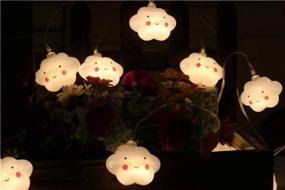 img 1 attached to Bzuoszuol LED Cloud String Lights - Battery Operated, Warm White for Wedding, Christmas, Home Decor