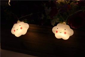 img 2 attached to Bzuoszuol LED Cloud String Lights - Battery Operated, Warm White for Wedding, Christmas, Home Decor