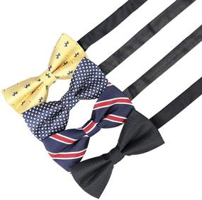 img 3 attached to Adjustable Pre Tied Elegant Different Colors Men's Accessories for Ties, Cummerbunds & Pocket Squares