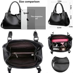 img 2 attached to Сумка Korejoli Handbags Сумка через плечо с несколькими карманами (красная)