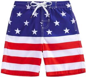 img 4 attached to Cozople Drawstring Printed Toddler Boardshorts for Boys in Swimwear