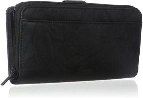 img 3 attached to 💼 Navy Buxton Heiress Checkbook Wallet: Chic Women's Handbags & Wallets