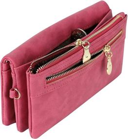 img 2 attached to 👛 Women's Leather Holder Pocket Wristlet Clutch Handbags & Wallets with Wristlets