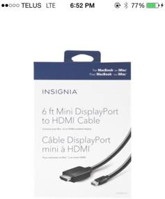 img 1 attached to InsigniaTM DisplayPort HDMI Cable Black