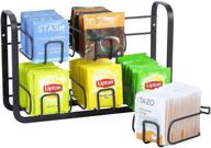 🍵 organize and showcase your tea collection: high capacity 120 tea bags storage and display rack – cabinet/counter/wall mount options logo