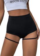 🩲 high waist yoga shorts for women - cheeky garter style workout running shorts from romwe logo