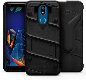 img 1 attached to 📱 ZIZO Bolt Series LG K40 Case: Military-Grade Drop Protection with Kickstand, Belt Clip Holster included | LG Harmony 3 Case, Black