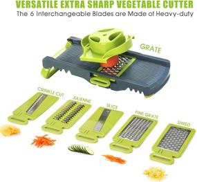 img 1 attached to 🔪 Kalokelvin 6-IN-1 Foldable Kitchen Grater and Handheld Vegetable Slicer with Spiralizer - Multifunctional Grater Slicer for Professional Home Cooking