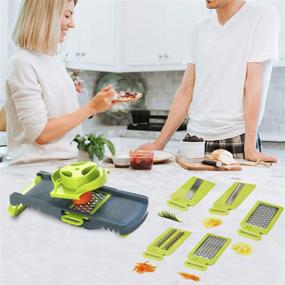 img 2 attached to 🔪 Kalokelvin 6-IN-1 Foldable Kitchen Grater and Handheld Vegetable Slicer with Spiralizer - Multifunctional Grater Slicer for Professional Home Cooking