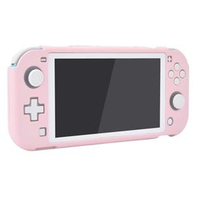 img 2 attached to eXtremeRate PlayVital Protective Grip Case for Nintendo Switch Lite - Cherry Blossoms Pink Hard Cover Protector + White Border Tempered Glass Screen Protector Included