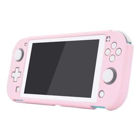 img 1 attached to eXtremeRate PlayVital Protective Grip Case for Nintendo Switch Lite - Cherry Blossoms Pink Hard Cover Protector + White Border Tempered Glass Screen Protector Included