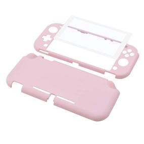 img 3 attached to eXtremeRate PlayVital Protective Grip Case for Nintendo Switch Lite - Cherry Blossoms Pink Hard Cover Protector + White Border Tempered Glass Screen Protector Included